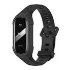 For Xiaomi Mi Band 8 MIJOBS Unibody Two Color Silicone Watch Band(Black) - 1