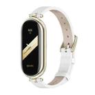 For Xiaomi Mi Band 8 / 9 / 9 NFC Mijobs First Layer Cowhide Watch Band(White Light Gold) - 1