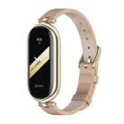 For Xiaomi Mi Band 8 / 9 / 9 NFC Mijobs First Layer Cowhide Watch Band(Apricot Light Gold) - 1