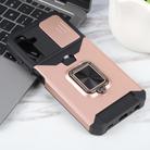 For Samsung Galaxy A25 Camera Shield Card Slot PC+TPU Phone Case(Rose Gold) - 2