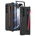 For Samsung Galaxy Z Fold5 5G GKK Magnetic Integrated Phone Case with Pen Slots, No Include Pen(Black+Red) - 1