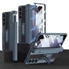 For Samsung Galaxy Z Fold5 GKK Integrated Folding Mech Shell PC Phone Case with Slide Pen Box(Green) - 1