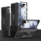 For Samsung Galaxy Z Fold5 GKK Integrated Folding Mech Shell PC Phone Case with Slide Pen Box(Black) - 1