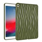 For iPad 10.5 Air 3 2019 Jelly Color Water Ripple TPU Tablet Case(Dark Green) - 1