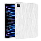 For iPad Pro 12.9 2022 / 2021 / 2020 Jelly Color Water Ripple TPU Tablet Case(White) - 1