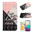 For OPPO A17 Oil Embossed 3D Drawing Leather Phone Case(Stitching Marble) - 1
