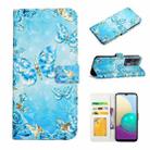 For OPPO Reno8 Pro Oil Embossed 3D Drawing Leather Phone Case(Blue Butterflies) - 1