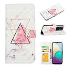 For OPPO Reno8 Lite Oil Embossed 3D Drawing Leather Phone Case(Triangular Marble) - 1