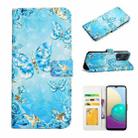 For OPPO Find X5 Pro Oil Embossed 3D Drawing Leather Phone Case(Blue Butterflies) - 1