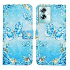 For OPPO A79 5G Oil Embossed 3D Drawing Leather Phone Case(Blue Butterflies) - 1
