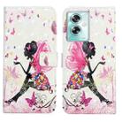 For OPPO A79 5G Oil Embossed 3D Drawing Leather Phone Case(Flower Fairy) - 1