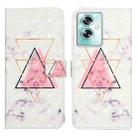 For OPPO A79 5G Oil Embossed 3D Drawing Leather Phone Case(Triangular Marble) - 1