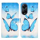 For OPPO A98 5G Oil Embossed 3D Drawing Leather Phone Case(3 Butterflies) - 1