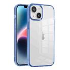 For iPhone 14 Plus Ice Color Clear Acrylic Hybrid TPU Phone Case(Sierra Blue) - 1
