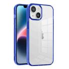 For iPhone 14 Plus Ice Color Clear Acrylic Hybrid TPU Phone Case(Transparent Blue) - 1