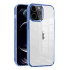 For iPhone 12 Pro Max Ice Color Clear Acrylic Hybrid TPU Phone Case(Sierra Blue) - 1