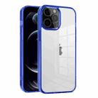 For iPhone 12 Pro Max Ice Color Clear Acrylic Hybrid TPU Phone Case(Transparent Blue) - 1
