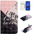 For Huawei Mate 20 lite Oil Embossed 3D Drawing Leather Phone Case(Stitching Marble) - 1