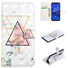 For Huawei Mate 20 lite Oil Embossed 3D Drawing Leather Phone Case(Triangular Marble) - 1