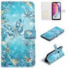 For Huawei P20 lite Oil Embossed 3D Drawing Leather Phone Case(Blue Butterflies) - 1