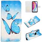 For Huawei P20 lite Oil Embossed 3D Drawing Leather Phone Case(3 Butterflies) - 1