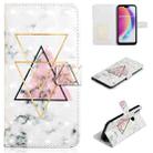 For Huawei P20 lite Oil Embossed 3D Drawing Leather Phone Case(Triangular Marble) - 1