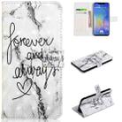 For Huawei P20 Pro Oil Embossed 3D Drawing Leather Phone Case(Words Marble) - 1