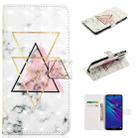 For Huawei P30 lite Oil Embossed 3D Drawing Leather Phone Case(Triangular Marble) - 1