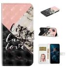 For Huawei P40 lite Oil Embossed 3D Drawing Leather Phone Case(Stitching Marble) - 1