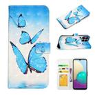 For Huawei P40 lite Oil Embossed 3D Drawing Leather Phone Case(3 Butterflies) - 1