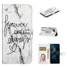 For Huawei P40 lite Oil Embossed 3D Drawing Leather Phone Case(Words Marble) - 1