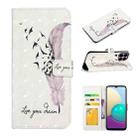For Huawei P40 lite Oil Embossed 3D Drawing Leather Phone Case(Feather) - 1
