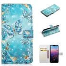 For Huawei P20 Oil Embossed 3D Drawing Leather Phone Case(Blue Butterflies) - 1