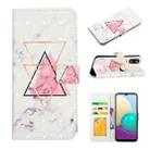 For Honor 10 Lite Oil Embossed 3D Drawing Leather Phone Case(Triangular Marble) - 1