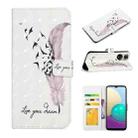 For Honor 50 Oil Embossed 3D Drawing Leather Phone Case(Feather) - 1