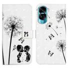 For Honor 90 Lite Oil Embossed 3D Drawing Leather Phone Case(Couple Dandelion) - 1