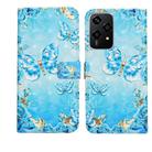 For Honor 200 Lite Global Oil Embossed 3D Drawing Leather Phone Case(Blue Butterflies) - 1