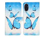 For Honor 200 Pro Oil Embossed 3D Drawing Leather Phone Case(3 Butterflies) - 1