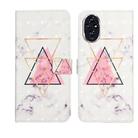 For Honor 200 Pro Oil Embossed 3D Drawing Leather Phone Case(Triangular Marble) - 1