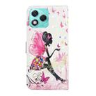 For Honor 400 Lite Global Oil Embossed 3D Drawing Leather Phone Case(Flower Fairy) - 3