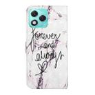 For Honor 400 Lite Global Oil Embossed 3D Drawing Leather Phone Case(Words Marble) - 3