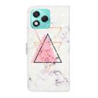 For Honor 400 Lite Global Oil Embossed 3D Drawing Leather Phone Case(Triangular Marble) - 3