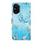For Honor 400 Pro Global 160.8mm Oil Embossed 3D Drawing Leather Phone Case(Blue Butterflies) - 3
