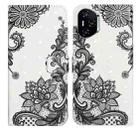 For Honor 400 Pro Global 160.8mm Oil Embossed 3D Drawing Leather Phone Case(Lace Flower) - 1