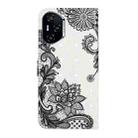 For Honor 400 Pro Global 160.8mm Oil Embossed 3D Drawing Leather Phone Case(Lace Flower) - 3