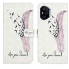 For Honor 400 Pro Global 160.8mm Oil Embossed 3D Drawing Leather Phone Case(Feather) - 1