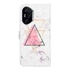 For Honor 400 Pro Global 160.8mm Oil Embossed 3D Drawing Leather Phone Case(Triangular Marble) - 3