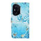 For Honor 400 Global 156.5mm Oil Embossed 3D Drawing Leather Phone Case(Blue Butterflies) - 3