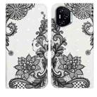 For Honor 400 Global 156.5mm Oil Embossed 3D Drawing Leather Phone Case(Lace Flower) - 1