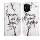 For Honor 400 Global 156.5mm Oil Embossed 3D Drawing Leather Phone Case(Words Marble) - 1